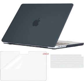 Case Compatible with MacBook Pro 14 Inch 2024-2021 Release M4 A3112 A3185 A3401 A2918 A2992 A2779 A2442 Display Keyboard Cover for MacBook 14 Pro inch Black