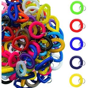 110 PCS مفاتيح المعصم مفاتيح تمدد سلاسل مفتاح الأساسيات المفتاحية للمعصم البلاستيكية