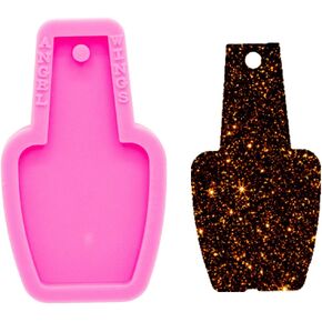 Nail Polish Bottle Shape Mold Resin Silicone Keychain Molds DIY Resin epoxy Keychains Mould for Jewelry Key Ring Pendant Decoration