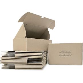 (مربع متوسطة) (15 حزمة) صناديق أحذية شحن واستبدال قوية - ثقيلة - 12 "× 9" × 4.125 " - غطاء القفل الذاتي - إعادة تعبئة رسالة مطبوعة على خارج المربع - سريع وسهل البناء