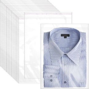 tkonline 200 pcs 12x16 بوصة أكياس السيلوفان ، أكياس بولي صافية ، أكياس بلاستيكية محتملة ذاتيا قابلة للاستيلاء عليها لقمصان التعبئة والتغليف ، والملابس ، وفضل الحفلات ، والمنتجات والمزيد