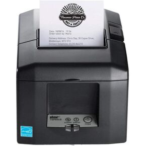 Star Micronics TSP654IIE3 Ethernet (LAN) Thermal Receipt Printer with Auto-Cutter and External Power Supply - Gray - 39449772 (Renewed)