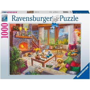 Ravensburger Cozy Cabin 1000 قطعة Jigsaw Puzzle للبالغين - 12000293 - أدوات مصنوعة يدويًا ، مصنوعة في ألمانيا ، كل قطعة تتناسب معًا بشكل مثالي