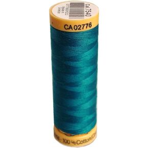 Gutermann Natural Cotton Thread 110yd-Turquoise, Turquoise Blue