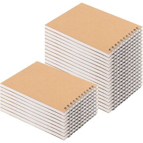 Hozeon 25 PCS A6 Sketch Notebooks ، 4 × 6 بوصة من كتب الرسم الجيب المربوطة ، وسادة رسم كرتون كرافت كرافت فارغة للرسوم المتحركة ، والرسم ، والرسم ، والرسم ، والدوار ، و 60 ورقة لكل وسادة