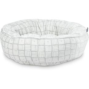 Fringe Studio "Paw dot الفحم الصغير دائرة microplush Pet Bed 18" - Poly Love - Machine قابل للغسل