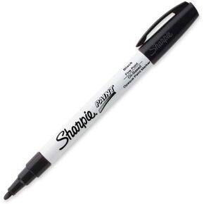 علامة الطلاء القائمة على زيت Sharpie - نوع نقطة العلامة الدقيقة - الحبر الأسود - 1 لكل منهما