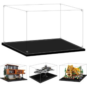 علبة عرض لـ LEGO 21354 Twilight The Cullen House ، 43242 Snow White و Seven Dwarfs 'Orgle أو 76295 The Avengers Helicarrier ، 17.71x11.81x9.84inches (45x30x25cm)