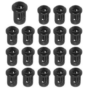 PATIKIL 5mm Emitting Diode Holder, 50 Pcs Plastic LED Holder Clip Mounting Bracket Socket Cap for Lamp Bulb Bezel Mount Panel LED Display, Black