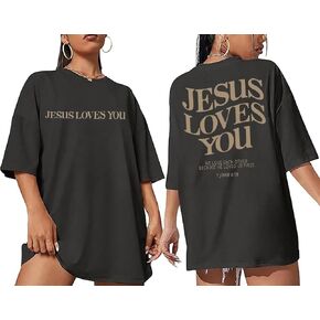 Oversized Christian Tshirt Women Waymaker Miracle Worker Promise Keeper Shirt Inspirational Graphic Jesus Faith Tee