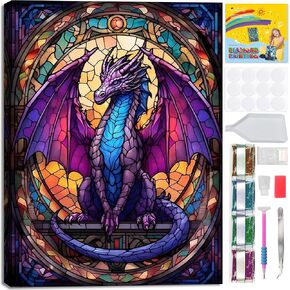 AALBLAC Framed Diamond Painting Kits for Adults - Moon Diamond Art Kits for Adults Beginners,DIY Full Drill Owl Diamond Dots Crystal Craft Kits,Gifts Decor 8x12inch(with Gift Box)