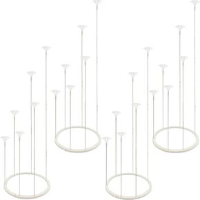 Balloon Stand Kit 2 مجموعات البالون العصي حامل البالون شكل متغير مع قاعدة لحفل الزفاف ، حفل عيد ميلاد ، الذكرى السنوية ، ديكورات عيد الهالوين