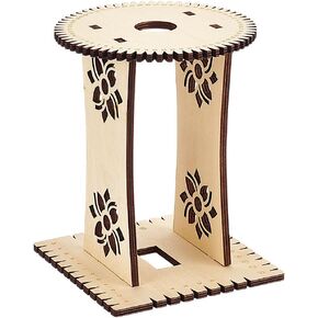 Benecreat Wood Wood Disk Disk Privelet يلوح في الأفق ، 2 أنماط سوار مجموعة قرص الحياكة ، مع قرص حياكة سطح المكتب الدائري ومربعة لقرص حبل يدوي (Navajo White)