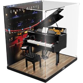 علبة عرض الأكريليك لـ LEGO 21323 Grand Piano ؛ حالة العرض فقط ، نموذج LEGO غير مدرج