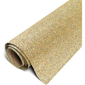 SISER GLITTER HTV 12 "x3ft لفة (حلويات الذهب) على فينيل نقل الحرارة