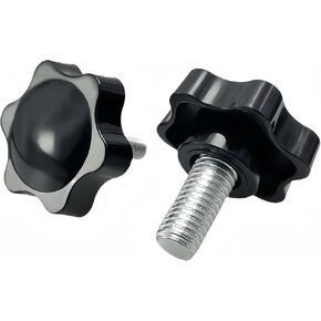 2PCS Black Thread Replacement Umbrella Hand Knob Tightening Screw.Thread Length 1.18IN Knob Screws.(M8*32 * 30)