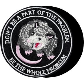 3.5 '' Possum possum opossum tactical patch ، لا تكون جزءًا من المشكلة تكون كل ما في الأمر هو الخطاف المطرز وتصحيح الحلقة