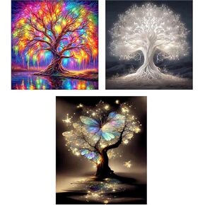4 Pack Book Flower Diamond Art Kits for Adults Beginners,Full Round Drill DIY Diamond Painting Kits,Paint by Diamonds Dot Gem Art Crystal Easy,Home Wall Decor 12X16Inch
