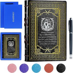 Purple A5 Jack & Sally Gift Faux Leather Leather Vintage Vintage Notebook Gift Hardcover Govercover Notebook ، 320 Page Shicay Right Paper with Pen ، Halloween Christmas Higds for Son Sons (Jack Sally Purple)