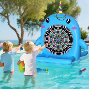 ألعاب حمام السباحة ، ألعاب 2-في 1 في لعبة Dart Board Water Game ، ألعاب حمامات السباحة في الهواء الطلق ، ساحة الشاطئ ، هدية عيد ميلاد عائلة الصيف للأطفال في سن المراهقة والبالغين