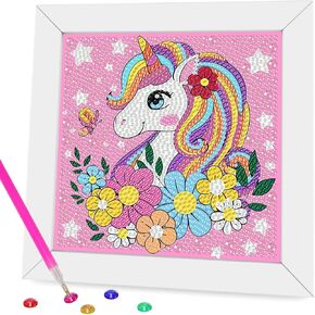 MBNTJHT Butterfly Diamond Art Kits for Kids ، Butterfly Diamond Art Painting Crafts مع إطار خشبي للأطفال الذين تتراوح أعمارهم بين 6-8-10-12 ، من السهل إلى DIY مجموعات فنون جوهرة للديكور على الجدار المنزلي 6 × 6 بوصة.