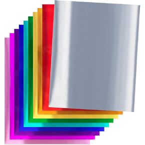 Hygloss Embossed Metallic Foil Paper - 40 Sheets Assorted Colors Shiny Papers - 10 x 13 Inches - Ideal Foil Papers for Crafts - Shiny Craft Paper Sheets