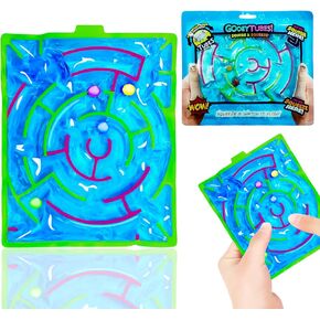 Maze Maze الحسية ، ألعاب حسية مستديرة تململ ألعاب Maze Maze Maze المملوءة بالأطفال والبالغين الذين يعانون من ألعاب الإغاثة من الإجهاد التوحد مع غو مملوءة لتهدئة الفصل الدراسي (الأزرق)