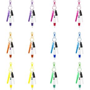 36 PCS Mini Highlighter Mass Als Alsble Retractable Suttle 12 Sets Marker Marker Marker Keychain Clip Clip Grip Wide Grip Pen لموظفي مدرسة طلاب الطب.