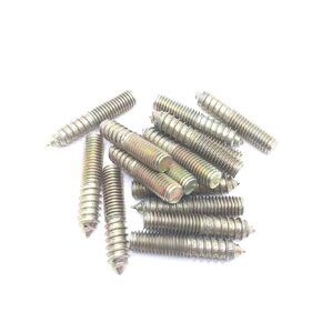 Hanger Bolt M10x80 Double Headed Bolt Self-Tapping Screw for Furniture 15Pcs