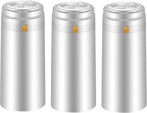 PVC heat shrink capsules 120 count matte black wine shrink wrap sleeves caps clear wine bottle corks capsules for professional, wine making cellars and home use - All Black in Saudi Arabia