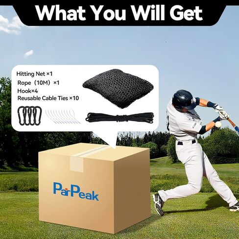 شبكات مساندة للكرة اللينة للبيسبول، حاجز شبكي رياضي شديد التحمل مقاس 10 × 10 أقدام، شبكة بيسبول من النايلون، شبكة رياضية للفناء الخلفي (الشبكة فقط) in Kuwait