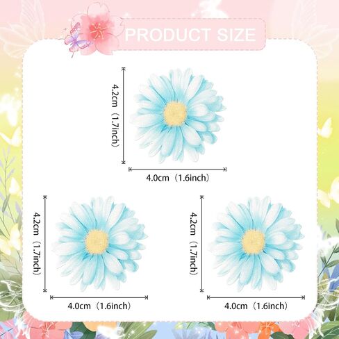 Rsstarxi 60 Pack Flowers Edible Cupcake Toppers Rice Paper Daisy Sunflower Cherry Blossom Cupcake Picks Decoration for Spring Summer Baby Shower Wedding Birthday Party Cake Decorations in Saudi Arabia