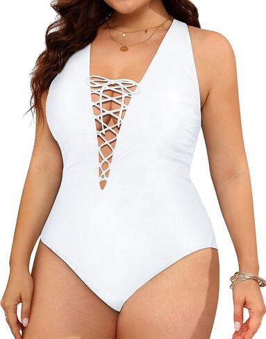 Daci ملابس سباحة قطعة واحدة مقاس كبير للنساء ملابس سباحة مثيرة من الدانتيل in Kuwait