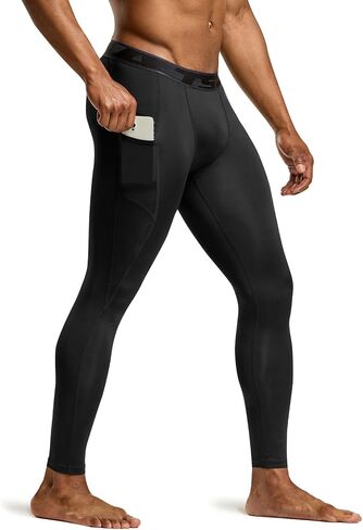 TSLA Men's Compression Pants, Cool Dry Athletic Workout Running Leggings Tights with Pockets in Kuwait
