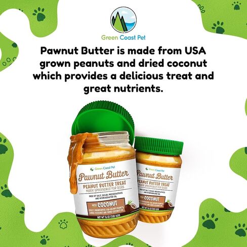Green Coast Pet Pawnut Butter with Honey | Xylitol-Free | Made in USA | 16 oz Jar in Kuwait