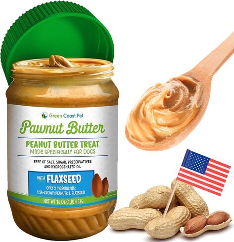 Green Coast Pet Pawnut Butter with Honey | Xylitol-Free | Made in USA | 16 oz Jar in Kuwait