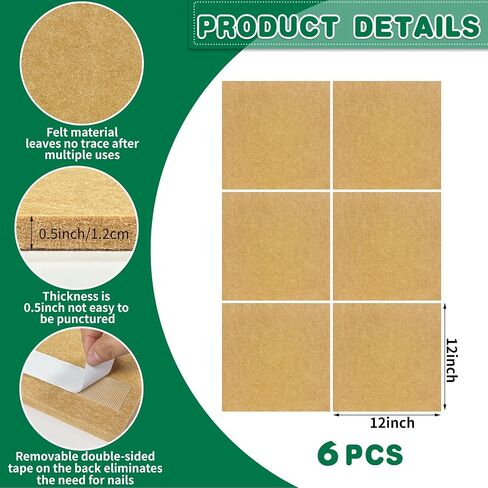 Dart Board Wall Protector Self-Adhesive Wall Surround Board Dart Board Black Felt Wall Tiles Cork Dart Board Backer Cork Board Felt Dartboard Wall Protection in Saudi Arabia