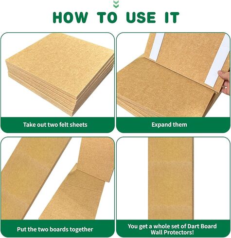 Dart Board Wall Protector Self-Adhesive Wall Surround Board Dart Board Black Felt Wall Tiles Cork Dart Board Backer Cork Board Felt Dartboard Wall Protection in Saudi Arabia