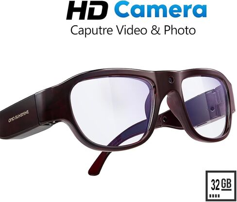 OhO sunshine HD 1080p Video Recording Sunglasses,16M Photo Camera Eyewear for Adventure, Sports & Everyday Use (32G Memory Included) in Kuwait