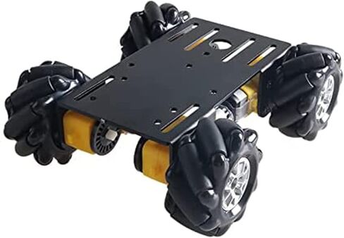 محترف 60 مم mecanum هيكل سيارة سيارة MC100 لـ Arduino/Raspberry Pi/Micobit ، جهاز التحكم عن بعد 4WD Metal Smart Robot Chassis Kit Omnidirectional Wheel مع DC TT Motor DIY Toy AI ROS STAM in Kuwait