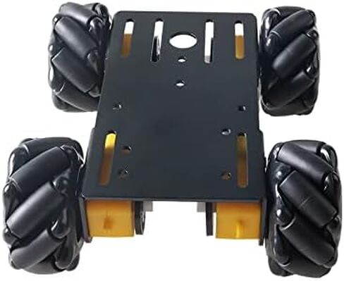 محترف 60 مم mecanum هيكل سيارة سيارة MC100 لـ Arduino/Raspberry Pi/Micobit ، جهاز التحكم عن بعد 4WD Metal Smart Robot Chassis Kit Omnidirectional Wheel مع DC TT Motor DIY Toy AI ROS STAM in Kuwait