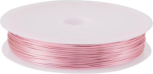 Cheriswelry 24 Gauge 0.5mm Pink Copper Craft Wire for Jewelry Making 75.46 Feet Tarnish Resistant Wire Bendable Artistic Wire for Armature Sculpting Gardening Decoration in Saudi Arabia