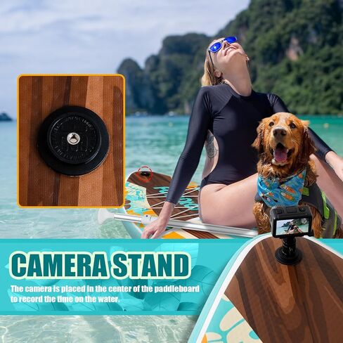 FunWater 11'x33 x6 لوح مجداف قابل للنفخ مع مجداف وزعانف ومقود ومضخة وحقيبة ظهر وحقيبة هاتف خلوي مقاومة للماء لركوب الأمواج والسباق والتجديف والتجول لجميع المستويات in Kuwait