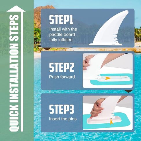 FunWater 11'x33 x6 لوح مجداف قابل للنفخ مع مجداف وزعانف ومقود ومضخة وحقيبة ظهر وحقيبة هاتف خلوي مقاومة للماء لركوب الأمواج والسباق والتجديف والتجول لجميع المستويات in Kuwait