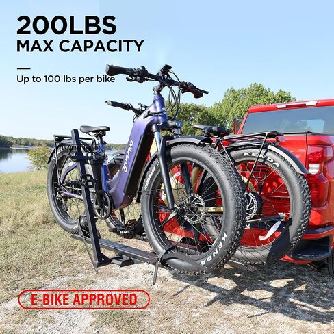 Aluminum Hitch Mounted Bike Carrier 200 LBS Capacity for Standard Bikes and Ebikes, Fit Cars SUV Truck Trailer and RV in Saudi Arabia