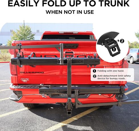 Aluminum Hitch Mounted Bike Carrier 200 LBS Capacity for Standard Bikes and Ebikes, Fit Cars SUV Truck Trailer and RV in Saudi Arabia