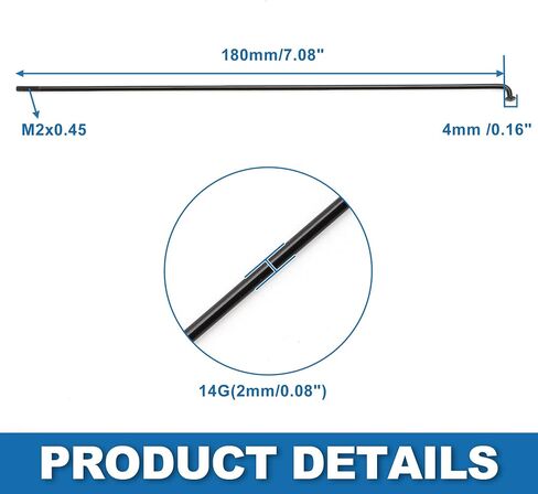 Bike Spokes 14G Mountain Bike Spokes Steel Black 36Pcs in Saudi Arabia
