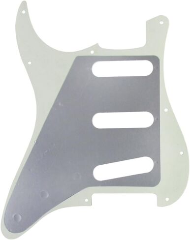 FLEOR SSS 11-Hole Electric Guitar Pickguard with Backplate and Pickguard Screws Set for ST Style Guitar Part,4Ply Black Pearl in Saudi Arabia