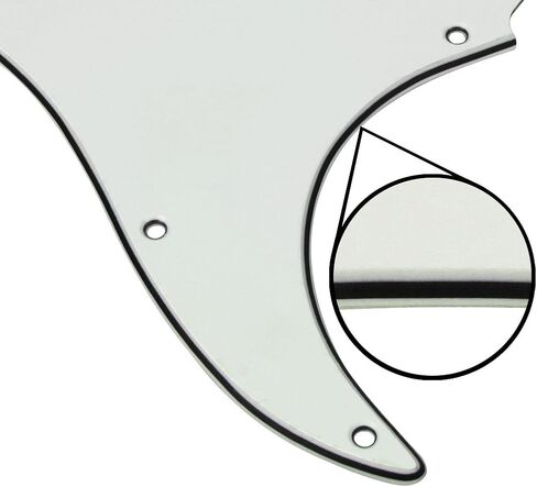 FLEOR SSS 11-Hole Electric Guitar Pickguard with Backplate and Pickguard Screws Set for ST Style Guitar Part,4Ply Black Pearl in Saudi Arabia