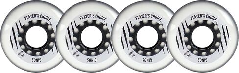 Player's Choice Indoor Roller Hockey Wheels 4-Pack - Ginos Clear Grey Dual-Pour 74A Hardness for Skates - Super High Rebound Urethane in Kuwait